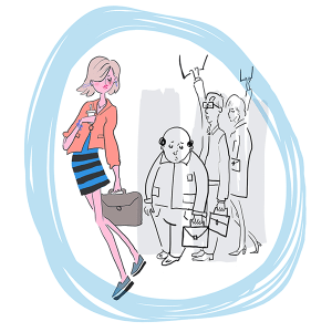 commute lifestyle illustration