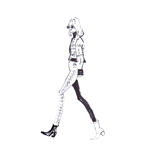 balmain fashion illustration catwalk